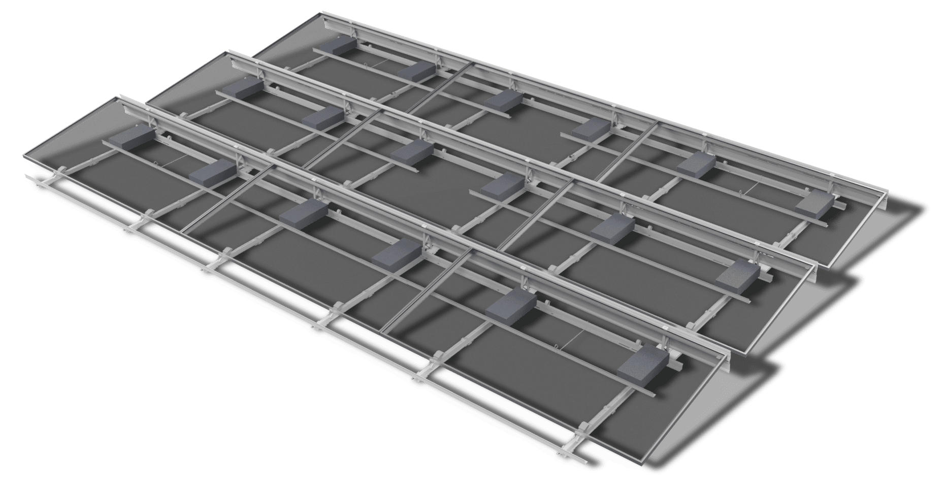 Product Image of Unirac GFX BALLAST RAIL on a transparent background