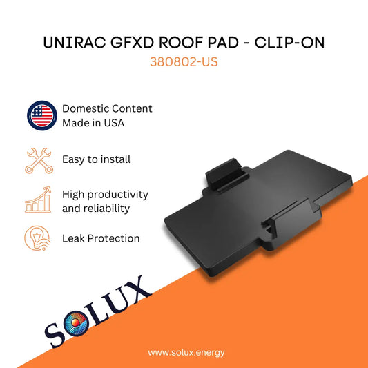 This is an image of Unirac GFX Roof Pad, Clip-On - Domestic Solution