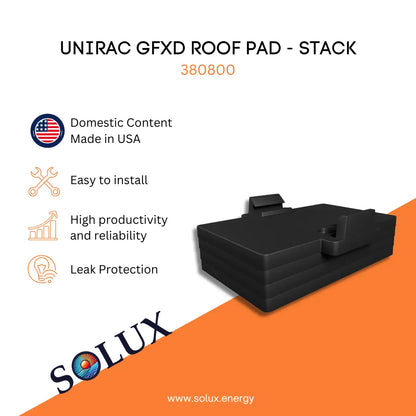 This is an image of Unirac Roof Pad - Stack GFX10 380800