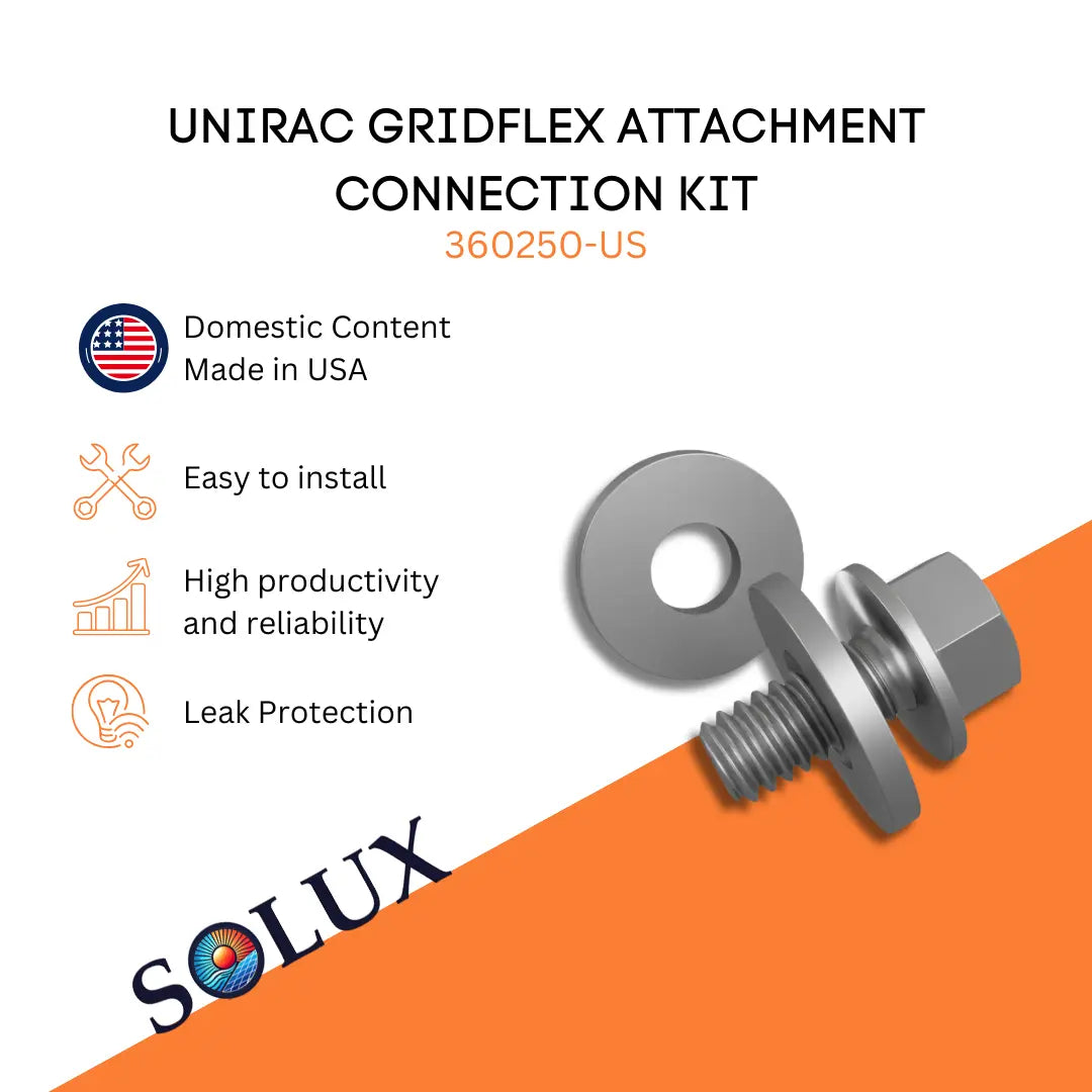 This is an image of Unirac Attachments, GridFlex Attachment Connection Kits Domestic Solution