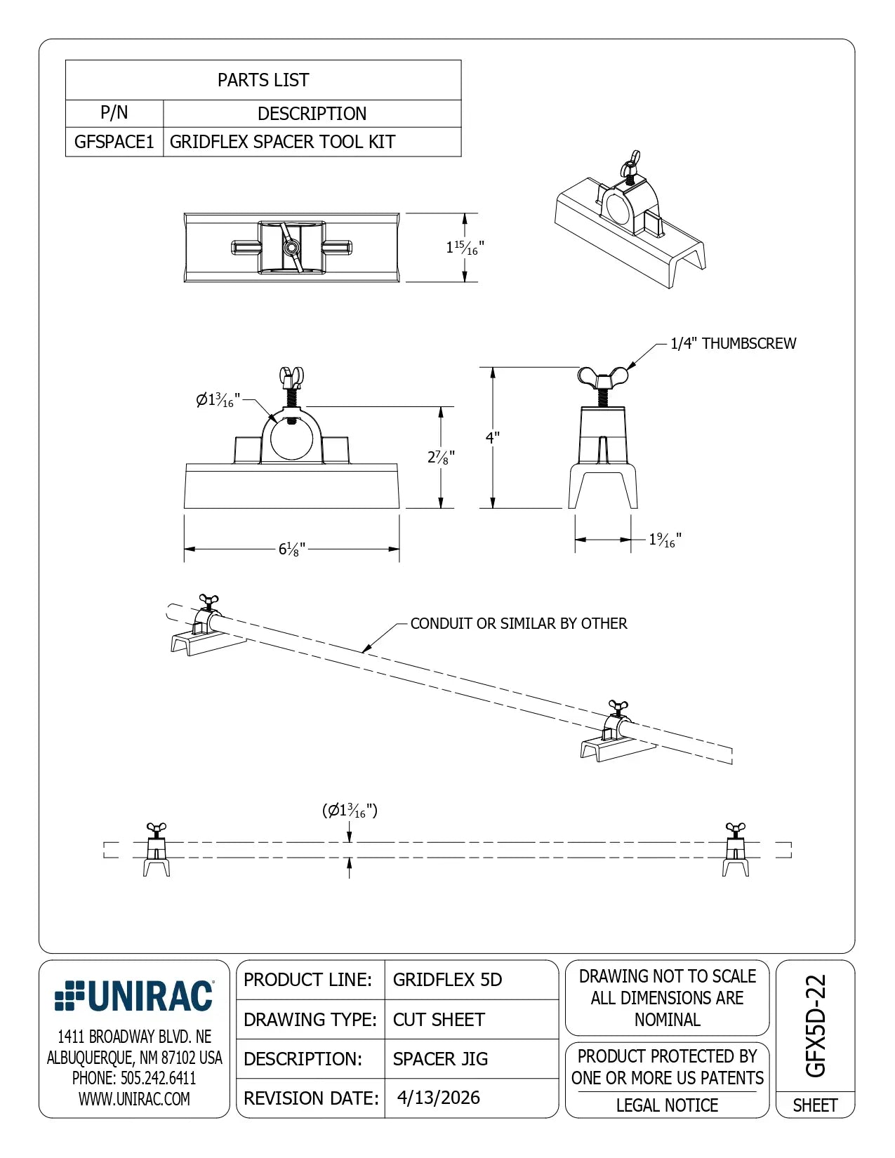 GFSPACE1 spacer tool