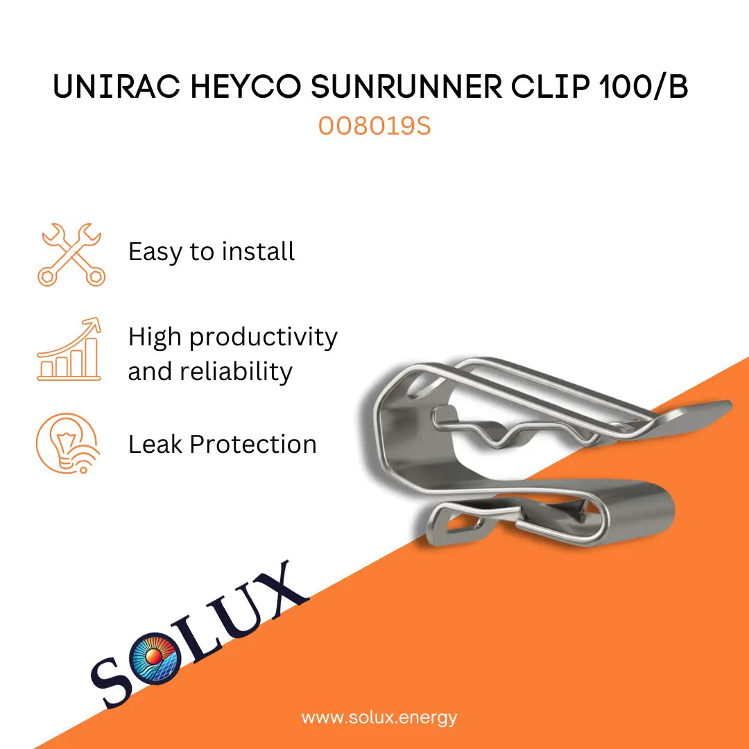 This is an image of Unirac HEYCO Sunrunner Clips 100/B, 008019S