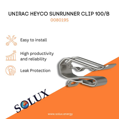 This is an image of Unirac HEYCO Sunrunner Clips 100/B, 008019S