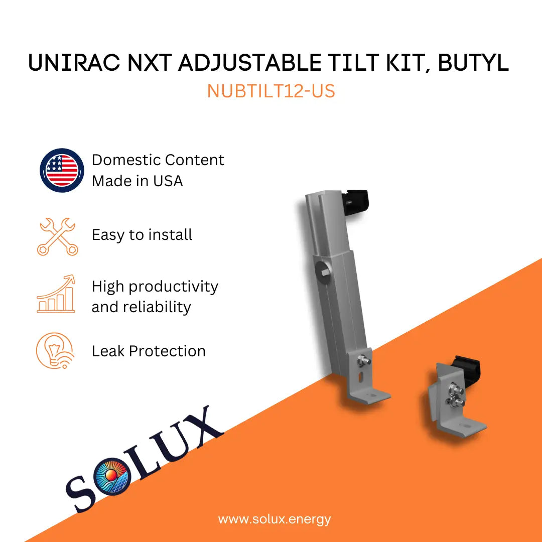 This is an image of Unirac Tilt Kit, Butyl Adjustable Domestic Solution