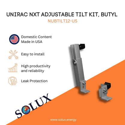 This is an image of Unirac Tilt Kit, Butyl Adjustable Domestic Solution