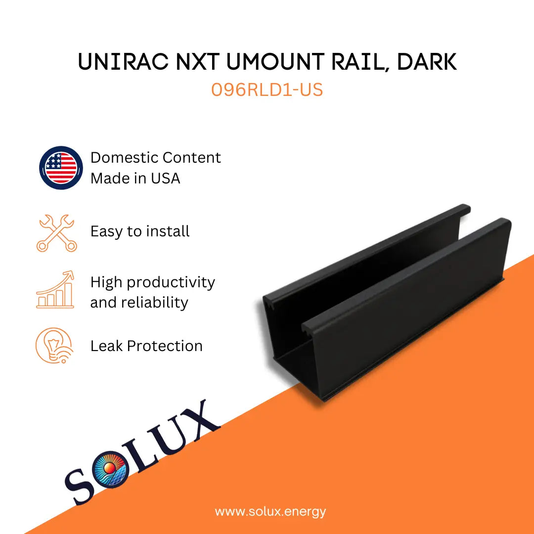 This is an image of NXT UMOUNT RAIL - 96“ DARK, 096RLD1-US, Domestic Solution
