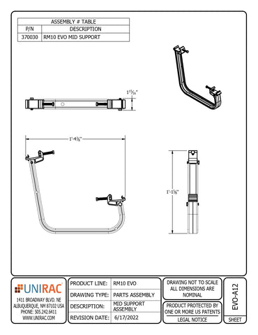 UNI-370030 rack support
