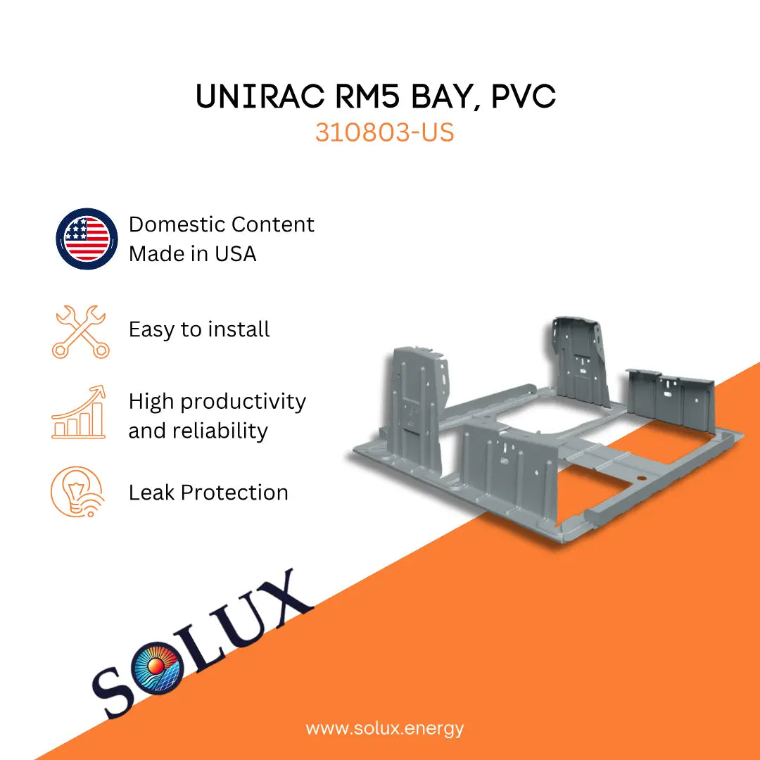 This is an image of Unirac RM5 Bay PVC, Domestic Solution