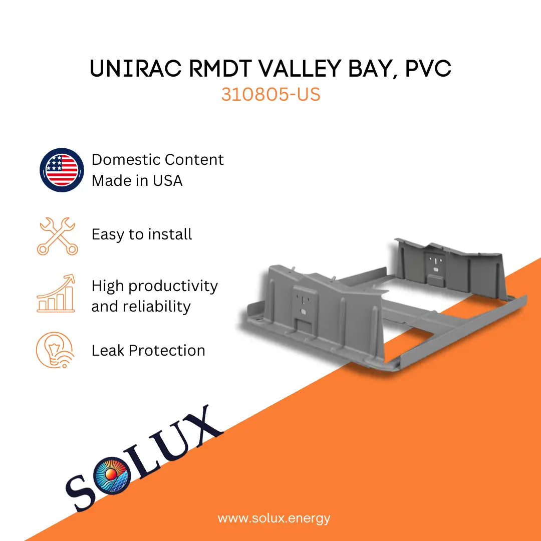 This is an image of Unirac RDMT Valley Bay, PVC, 310805-US Domestic Solution