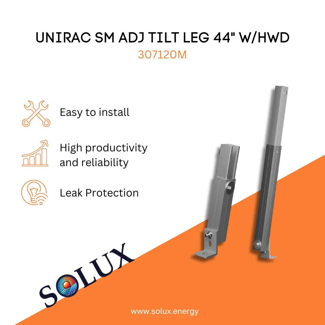 This is an image of Unirac Adjustable Tilt Leg with Hardware 44 inches