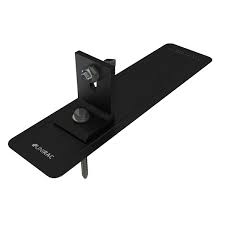 Product image of 004015D: black metal solar roof flashing with L-foot and mounting bolt on a white background.