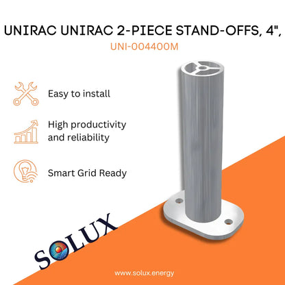 Unirac: UNI-004400M Unirac 2-piece stand-offs, 4", mill aluminum