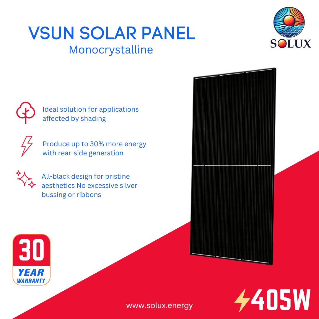 This is an image of VSUN Solar Panel 405Watt Monocrystalline Solar Panel VSUN405-108BMH