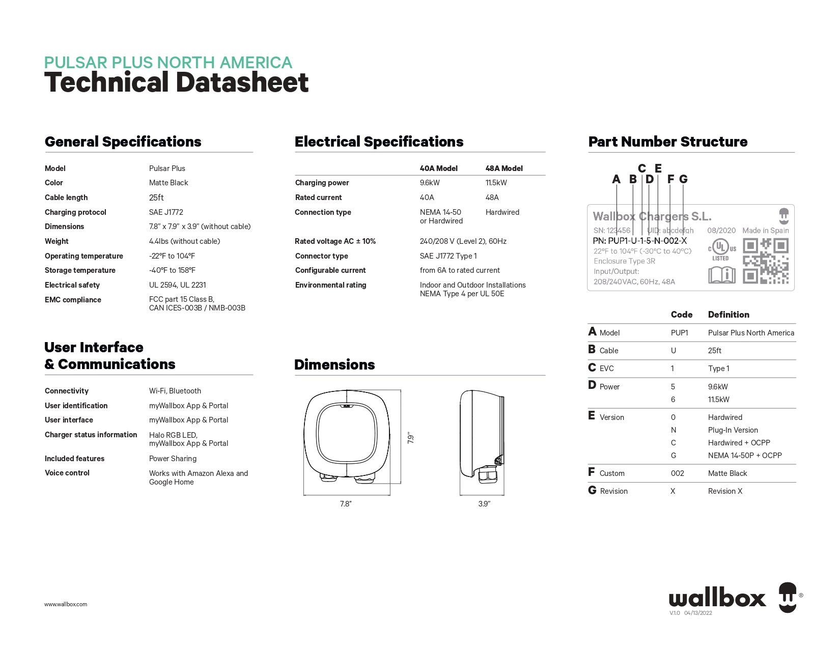 WBX-PULSAR-PLUS-40A solar ev charger