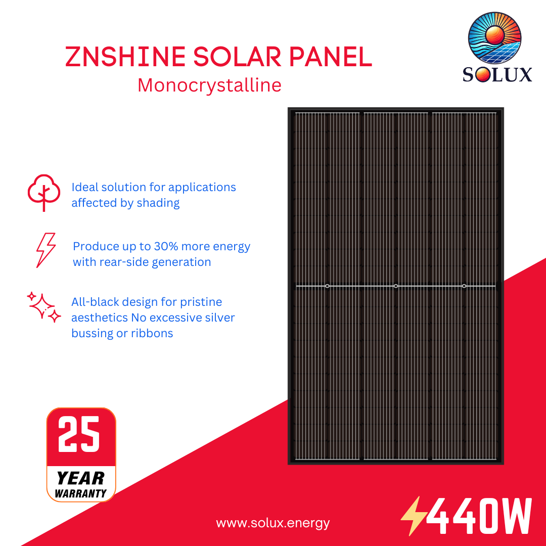 ZNShine Solar ZXM7-SH120-440/M 440 Watt 120 Half-Cell All Black Solar Panel