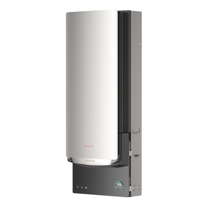 EcoFlow Ocean Pro Hybrid Inverter (24kW) ,120/240VAC inverter with a maximum power output of 24kVA, supports up to 8 batteries per inverter, maximum solar STC input of 40kW, and features 8 MPPT channels rated at 5kW each.