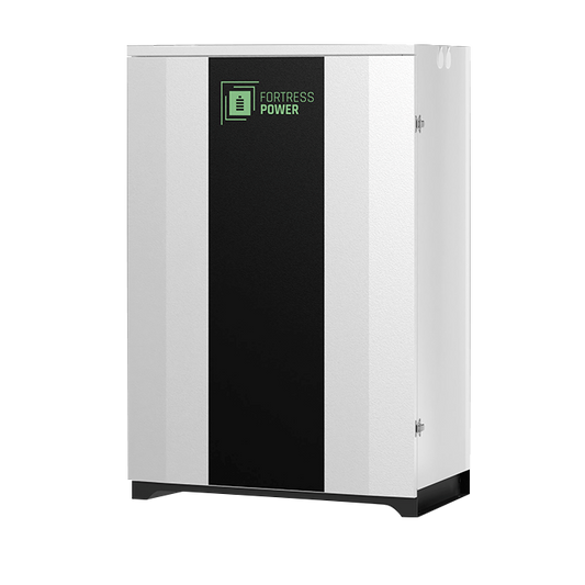 Fortress IP65 Outdoor Rated Enclosure, holds 4 eFlex units per rack. Includes busbars and 4 sets of “+” and “-” battery cables.