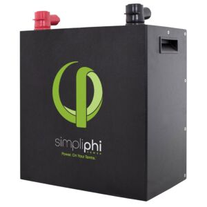 SimpliPhi PHI-3.8-48-M 75Ah 48VDC Lithium Ferro Phosphate Battery w/ Metal Case