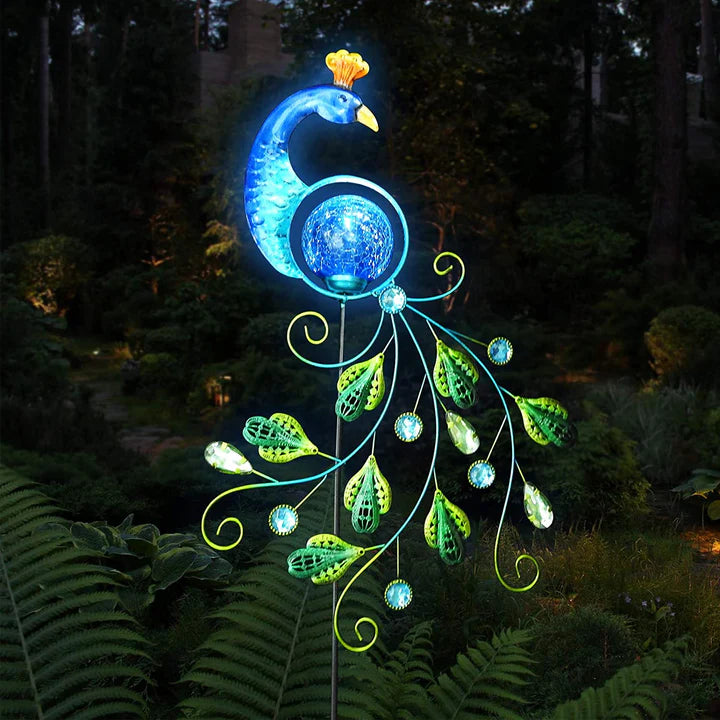 Glorious Peacock Solar Light